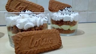 verrines dessertbiscuit lotus biscoffتحلية بيسكوي سبيكيلوزspeculoos [upl. by Heinrik809]