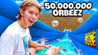 We Built the Worlds 1st ORBEEZ Waterpark MEGA WATERSLIDE RAMP [upl. by Bois]