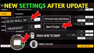 New SETTINGS After Update  Free fire new settings  free fire setting [upl. by Niwhsa609]