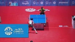 Table Tennis Womens Singles Semifinals Vietnam vs Malaysia  28th SEA Games Singapore 2015 [upl. by Surdna]