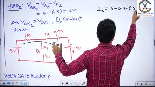 DIODE CIRCUITS PRACTICE PROBLEMS BY GURUMURTHY SIR  VEDA GATE ACADEMY [upl. by Blinnie776]