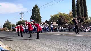 Firebaugh high school marching band and color guard at the Merced CCBR 2024 [upl. by Brabazon]