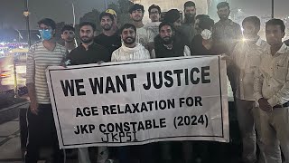 CANDLE MARCH DONE BY JKP CONSTABLE ASPIRANTS  DEMAND RISE FOR AGE RELAXATION IN JKP CONSTABLEJKPSI [upl. by Ajiam]