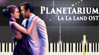 La La Land OST  Planetarium  Piano Tutorial [upl. by Gnud]