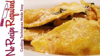 Mushroom Ravioli with Brown Butter Sauce  Pasta Recipes by NoRecipeRequired [upl. by Sansbury]