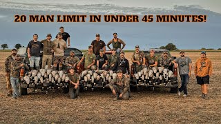 INSANE Goose Hunt 20 Man limit in under 45 minutes Wisconsin Goose Hunting [upl. by Erhard455]