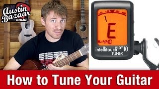 Tuning Guitar  How to Tune Guitar with a Digital Tuner [upl. by Seta]