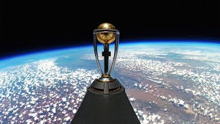 ICC Mens Cricket World Cup Trophy Tour 2023 launches into space 🚀 [upl. by Odraccir761]