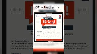 Piramal Pharma Hiring For Head site Operation Head Quality [upl. by Trish460]