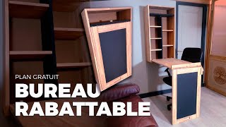 Meuble mural modulable en bureau [upl. by Ahselaf]