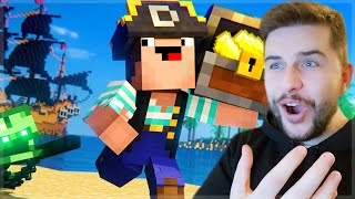 REACTING TO PIRATE DERP MINECRAFT MOVIE Minecraft Animations [upl. by Sucam820]