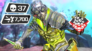 OCTANE 37 KILLS amp 7700 DAMAGE IN ONE GAME Apex Legends Gameplay [upl. by Lekram912]