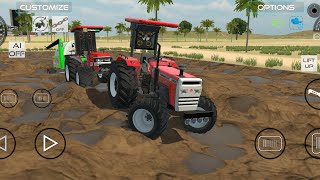 ARJUN TRACTOR THRESHER KE SATH KICHAD KHET ME FAS GAYA TO MASSEY TRACTOR SE NIKALA youtube games [upl. by Bergwall13]