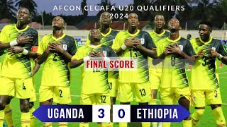 Uganda U20 30 Ethiopia U20 AFCON CECAFA QUALIFIERS 2024 Goals and results [upl. by Mintz]