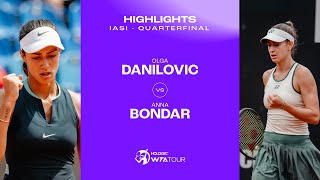 Olga Danilovic vs Anna Bondar  2024 Iasi Quarterfinal  WTA Match Highlights [upl. by Shamma677]