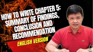 How to Write Chapter 5  Summary of Findings Conclusion and Recommendation PPT [upl. by Klayman]