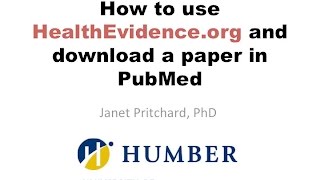 How to download a paper in PubMed and use HealthEvidenceorg [upl. by Dehlia]