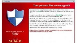 ازالة فيروس تشفير الملفات CryptoLocker [upl. by Yrad]