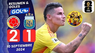 GOL de James Rodriguez hoy  Colombia vs Argentina 21 Resumen Completo  GOL CARACOL [upl. by Paik665]