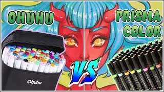 Ohuhu Markers Vs Prismacolor Markers  Marker Review [upl. by Trisha]