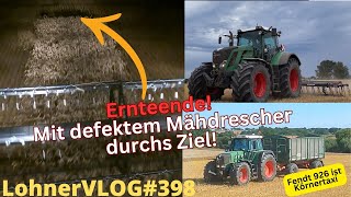 LohnerVLOG398 Ernteende mit defektem Mähdrescher I Saphir Schwerstriegel Fendt 926 TMS I FJDynamics [upl. by Lail]