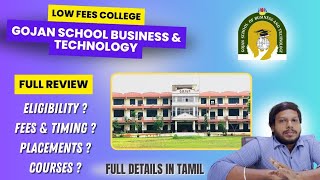 Gojan School Of Business And Technology  Low Fees College  Full Review [upl. by Bobbee]