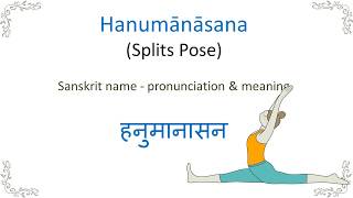 Sanskrit for Yoga  Hanumanasana [upl. by Neelear]