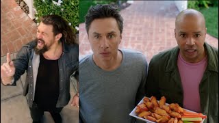 TMobile Super Bowl Commercial 2024 Zach Braff Donald Faison Jason Momoa Jennifer Beals Ad Review [upl. by Allekram]