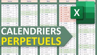 Calendrier annuel et perpétuel avec Excel [upl. by Padraig]