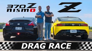 2023 Nissan Z vs Nissan 370Z NISMO  DRAG RACE amp LAP TIMES [upl. by Purse]