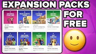 How To Get Sims 4 All PACKS For FREE EA Steam [upl. by Nilauqcaj]