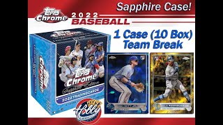 2022 Topps Chrome SAPPHIRE 1 Case 10 Box TEAM Break 19 eBay 101524 [upl. by Obmar164]