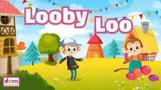 Here we go looby loo  Comptine en anglais avec paroles pour enfants et bébés [upl. by Ramalahs]