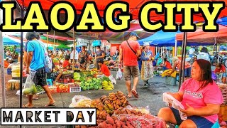 【4K】LAOAG CITY MARKET DAY  WALKING TOUR  GO PRO HERO 9 [upl. by Noruq]