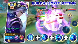 LING FASTHAND FREESTYLE KILL  BEST BUILD amp SECRET SETTING FOR EASIER TAKE ALL SWORD  Mobile Legend [upl. by Anyal43]