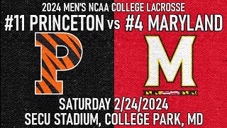 2024 Lacrosse Princeton v Maryland Full Game Mens College Lacrosse TerpsMLax TigerLacrosse [upl. by Ayin]