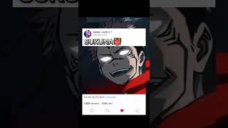 SUKUNA👹 JUJUTSU KAISEN AX7JK  2nd Channel ANIMEAURO07 shotsfeed gojo anime sukuna [upl. by Follansbee]