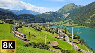 8K  Lungern Switzerland  Irresistibly Picturesque Swiss Village  Walk Tour  8K UHD video [upl. by Etakyram96]