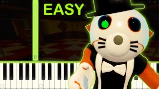 FELIX THEME  PIGGY BOOK 2  EASY Piano Tutorial [upl. by Standush410]