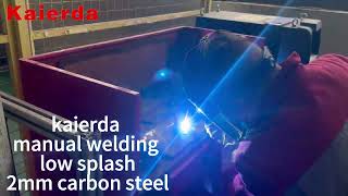 Kaierda manual welding MIGMAG 2mm steel thin plate low splash costsave [upl. by Darryl111]