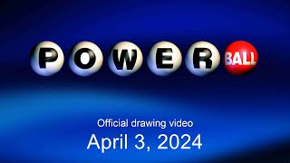 Powerball drawing for April 3 2024 [upl. by Valdes493]