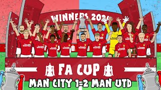 MAN UTD WIN THE FA CUP🏆 Man City 12 Man Utd Mainoo Garnacho Goals FA Cup Final Highlights [upl. by Lenna740]