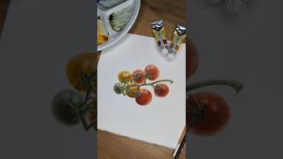 Botanical illustrationwatercolor drawing painting botanicalillustration tomatoes vegetables [upl. by Llerad]