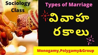 Types of Marriage  Sociology  Monogamy Polygamy Group Marriage  By RVNS [upl. by Umeko989]