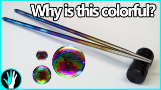 Why is Titanium so COLORFUL  MakingAnodizing Titanium Chopsticks [upl. by Smoot]