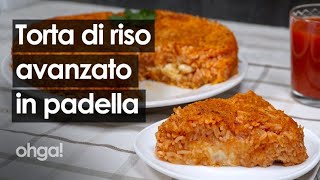 Torta di riso avanzato al pomodoro la torta rustica ripiena da fare in padella [upl. by Vassily]