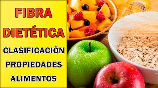 Fibra Dietética  Clasificación Propiedades y Lista de Alimentos [upl. by Anyaled86]