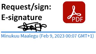 How to request Esignature or sign a PDF using Adobe Acrobat [upl. by Drol]