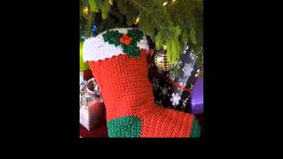 easy crochet christmas stocking projects [upl. by Nessie]