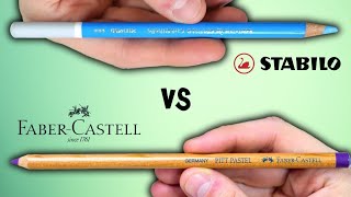 Faber Castell Pitt VS Stabilo Carbothello  THE ULTIMATE Pastel Pencil COMPARISON [upl. by Nosneh431]